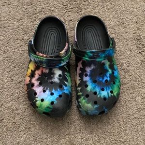 Tie-dye Crocs